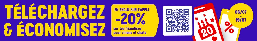 bit.be 20 % de réduction sur les friandises pour chiens et chats App Exclusive