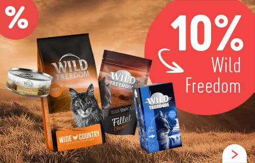 - 10 % sur la nourriture pour chat Wild Freedom