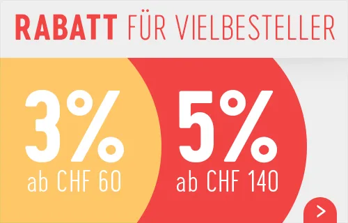 Rabattaktion für Vielbesteller - 3% oder 5% Rabatt auf das gesamte Sortiment!