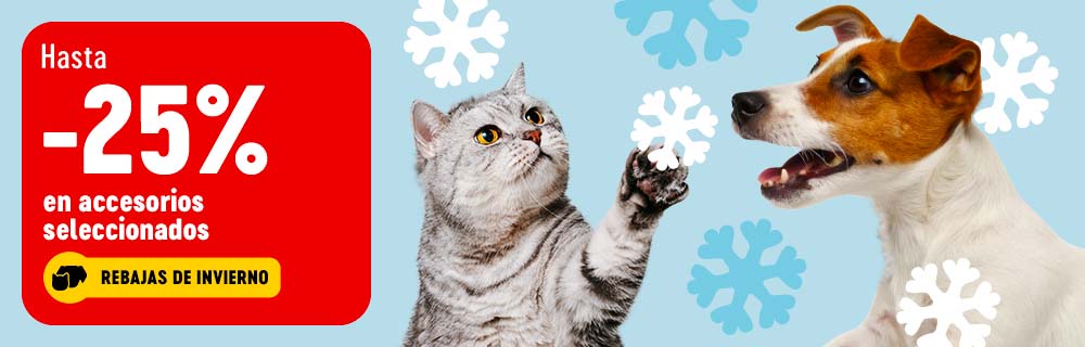 Hasta 25 % descuento en accesorios para perros y gatos