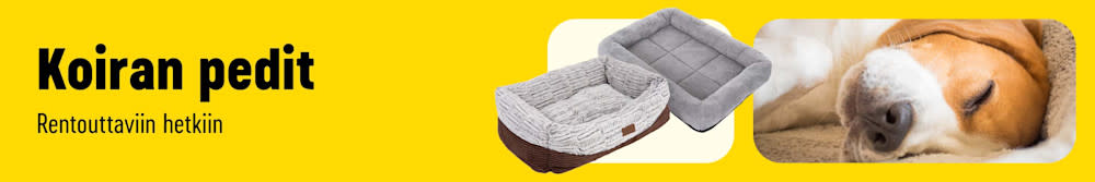 Koiran pedit. Rentouttaviin hetkiin.