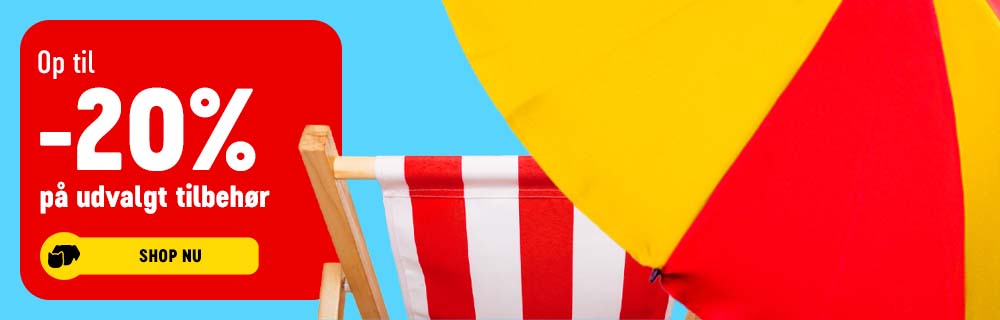 Op til 20% rabat på tilbehør