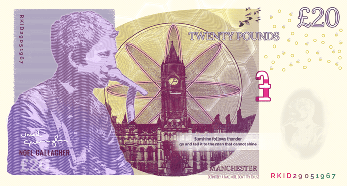 Noel Gallagher - Manchester Bank Note