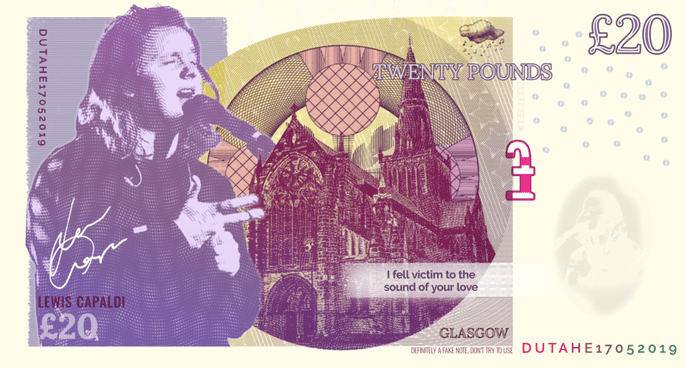 Lewis Capaldi - Glasgow Bank Note