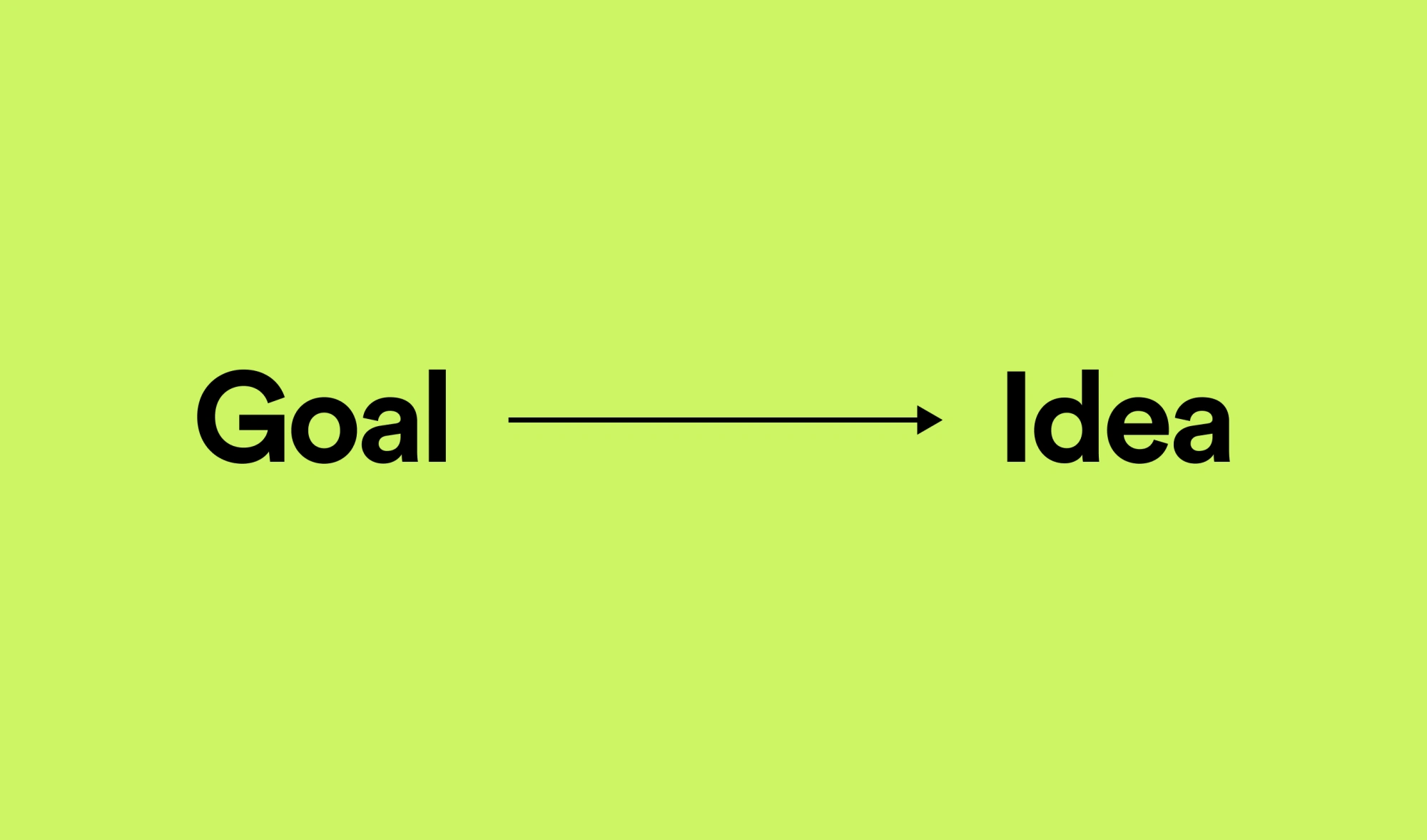 one goal, one idea