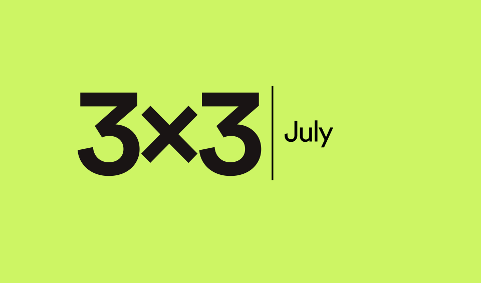 3x3 Header - July