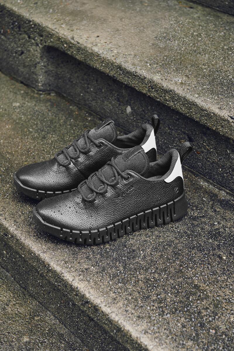 Women's ECCO® Gruuv Leather Gore-Tex Sneaker | Black