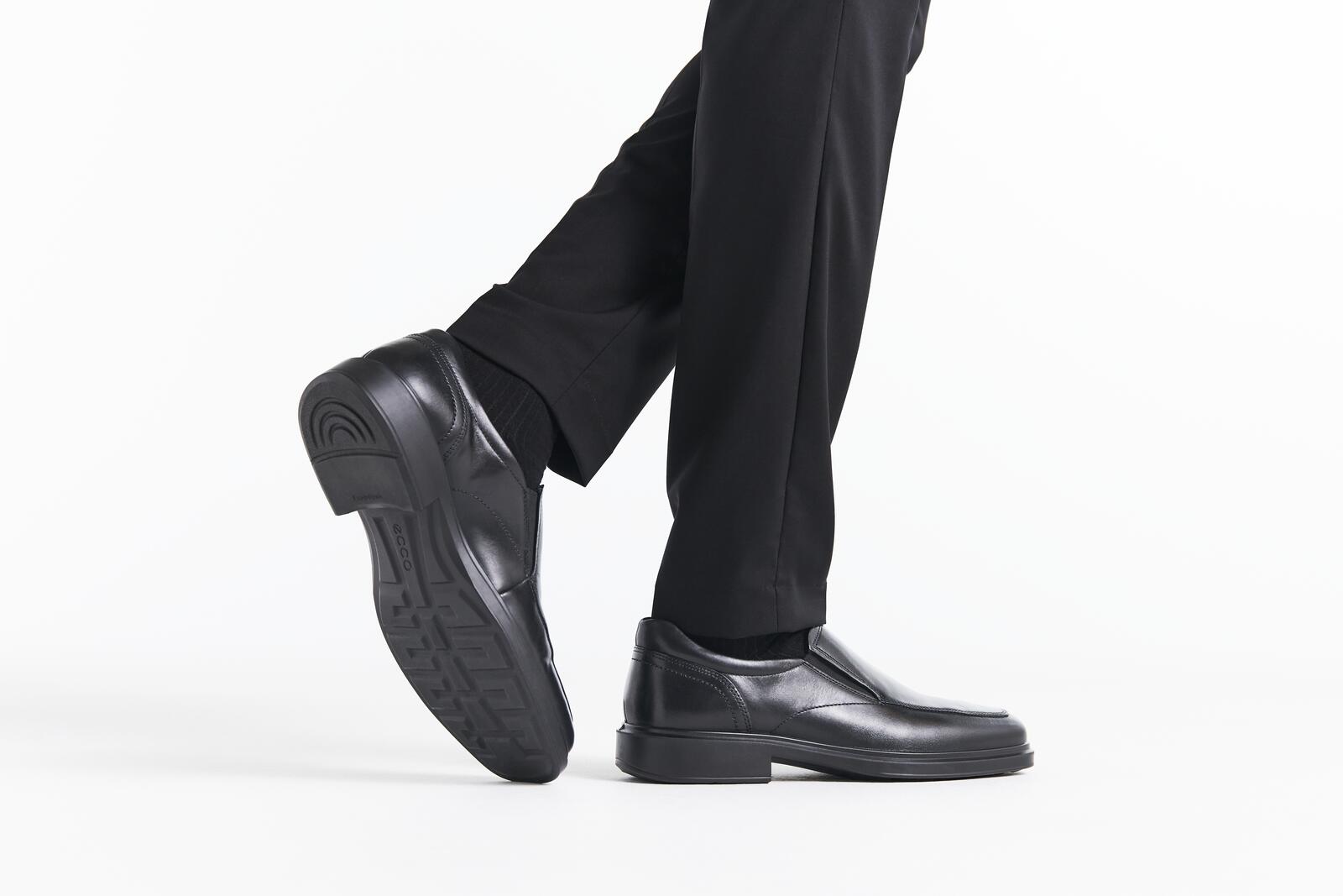 Men's ECCO Helsinki 2 Leather Slip-On Dress Shoe | Black