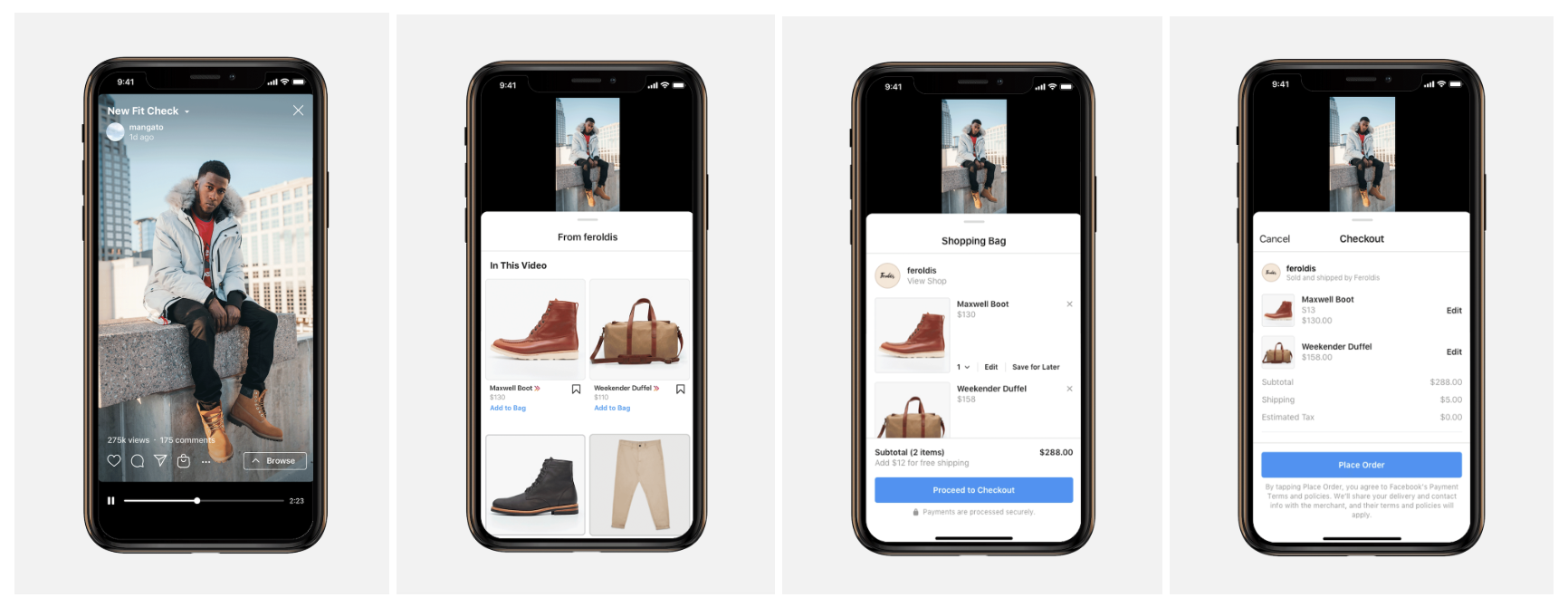 Instagram Commerce Interfaces