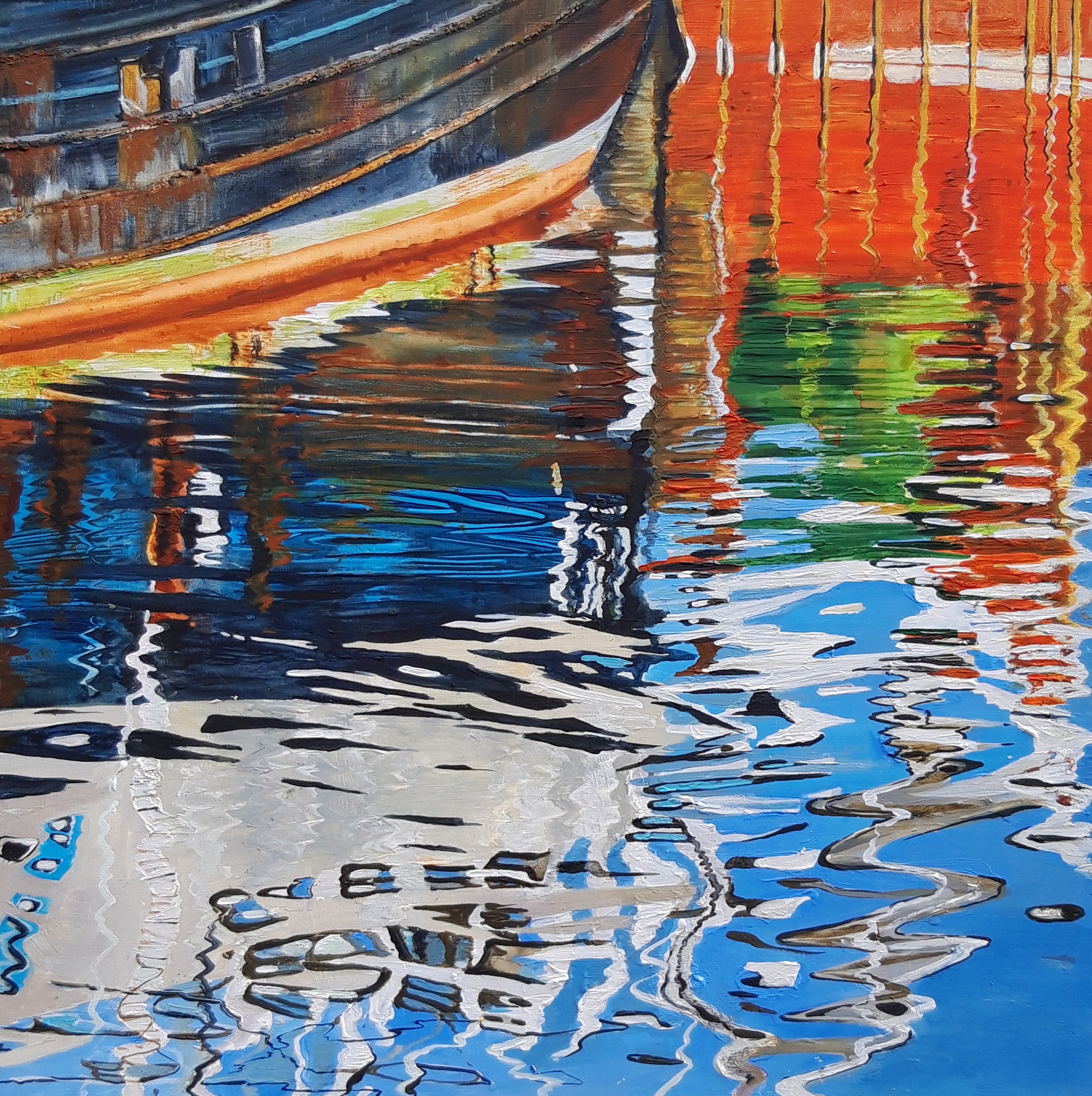 Reflected Boat Hulls