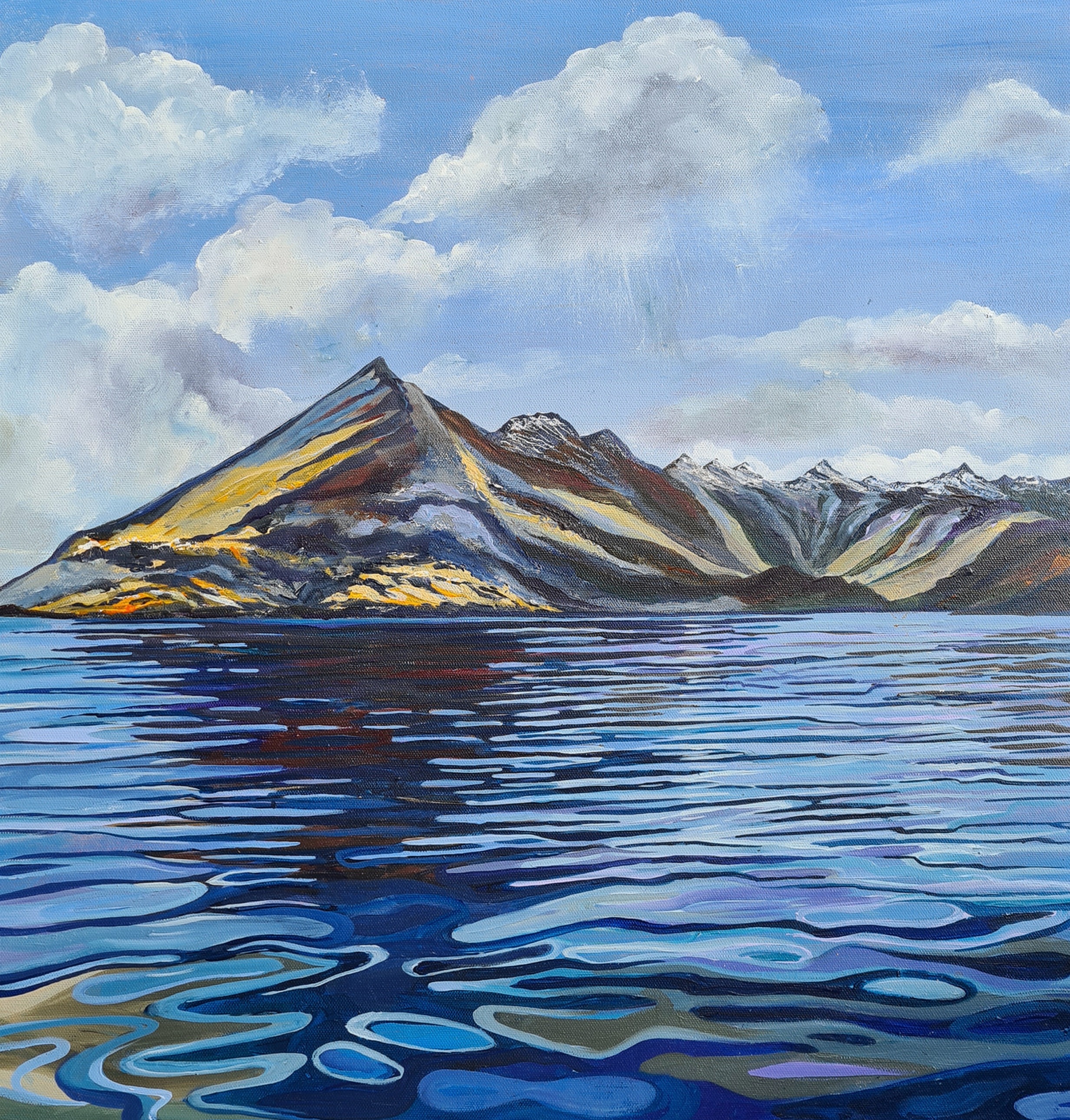 Inky Flat Sea Towards Loch Coruisk