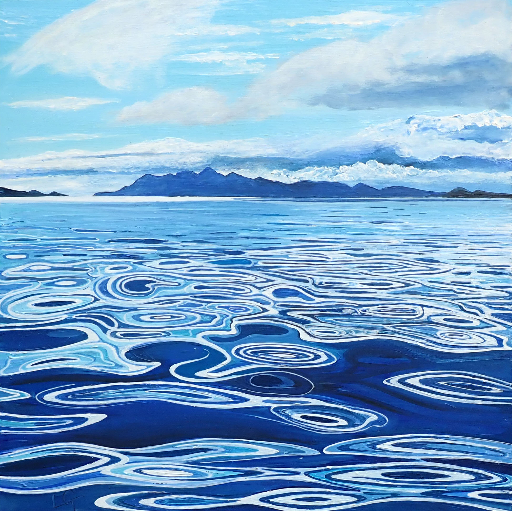 Inky Swell - Looking West Towards Rhum from Mallaig Bheag