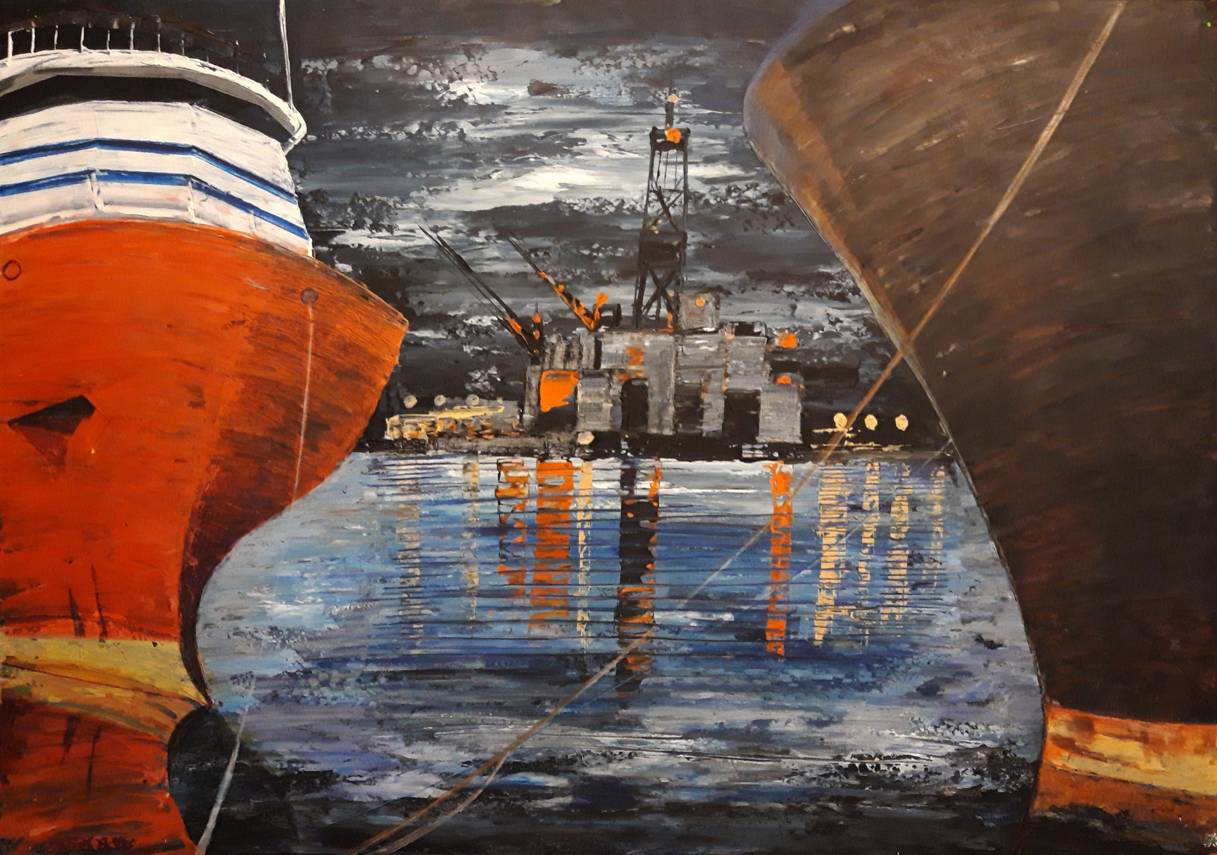 Invergordon Dusk with Cruise Ship and Tanker