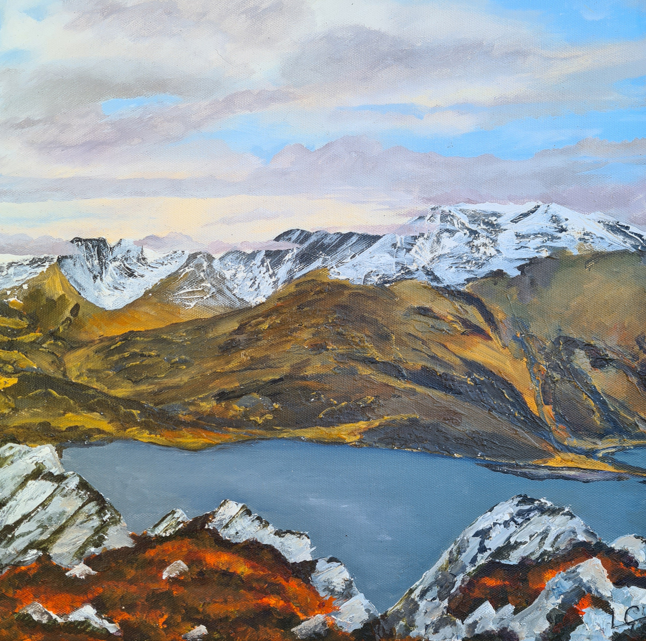 Coire Dhorrcail and Ladhar Beinn from Druim Fada