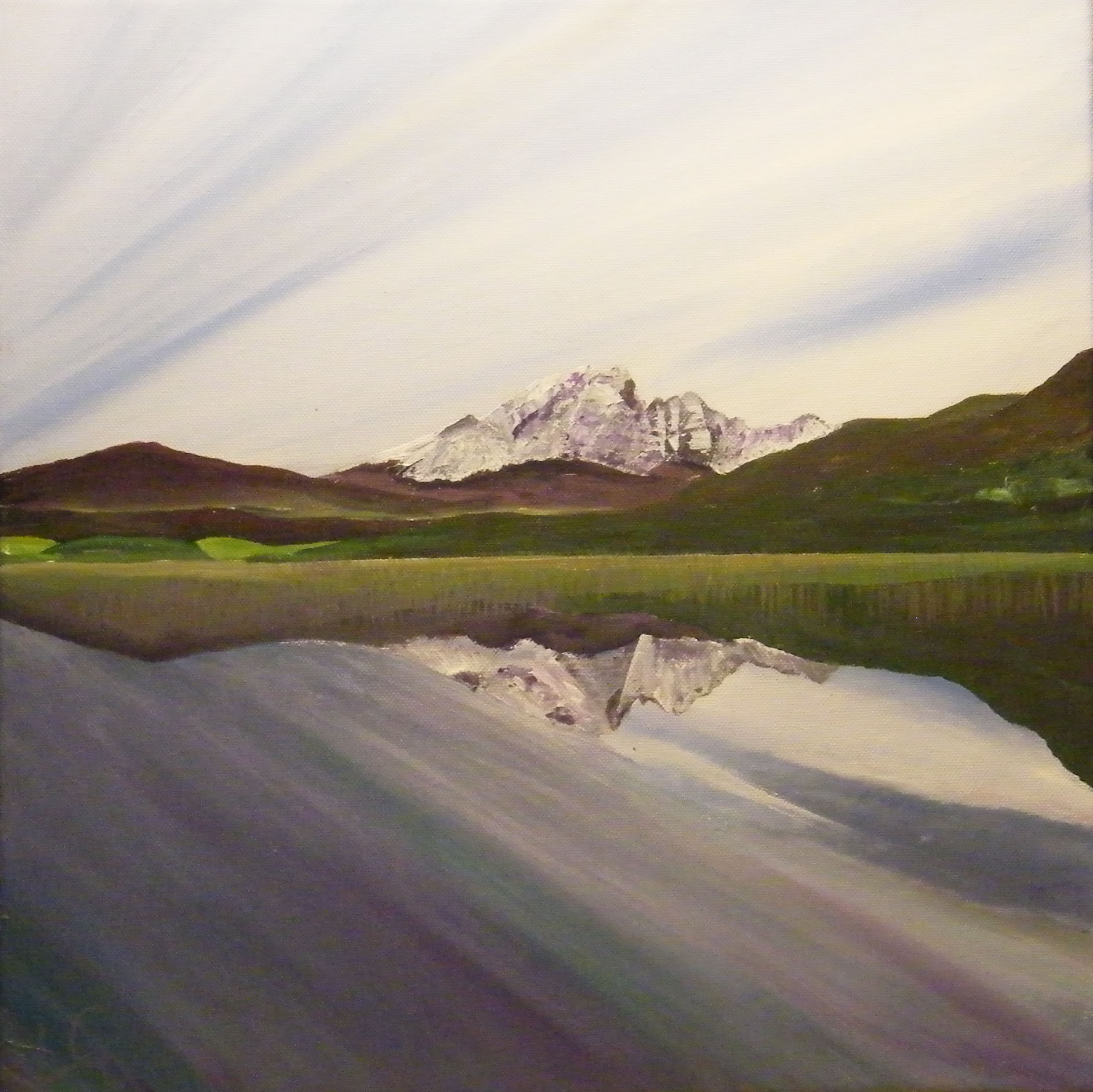 Blabheinn Reflected Across Loch Gill Chriosol, Skye