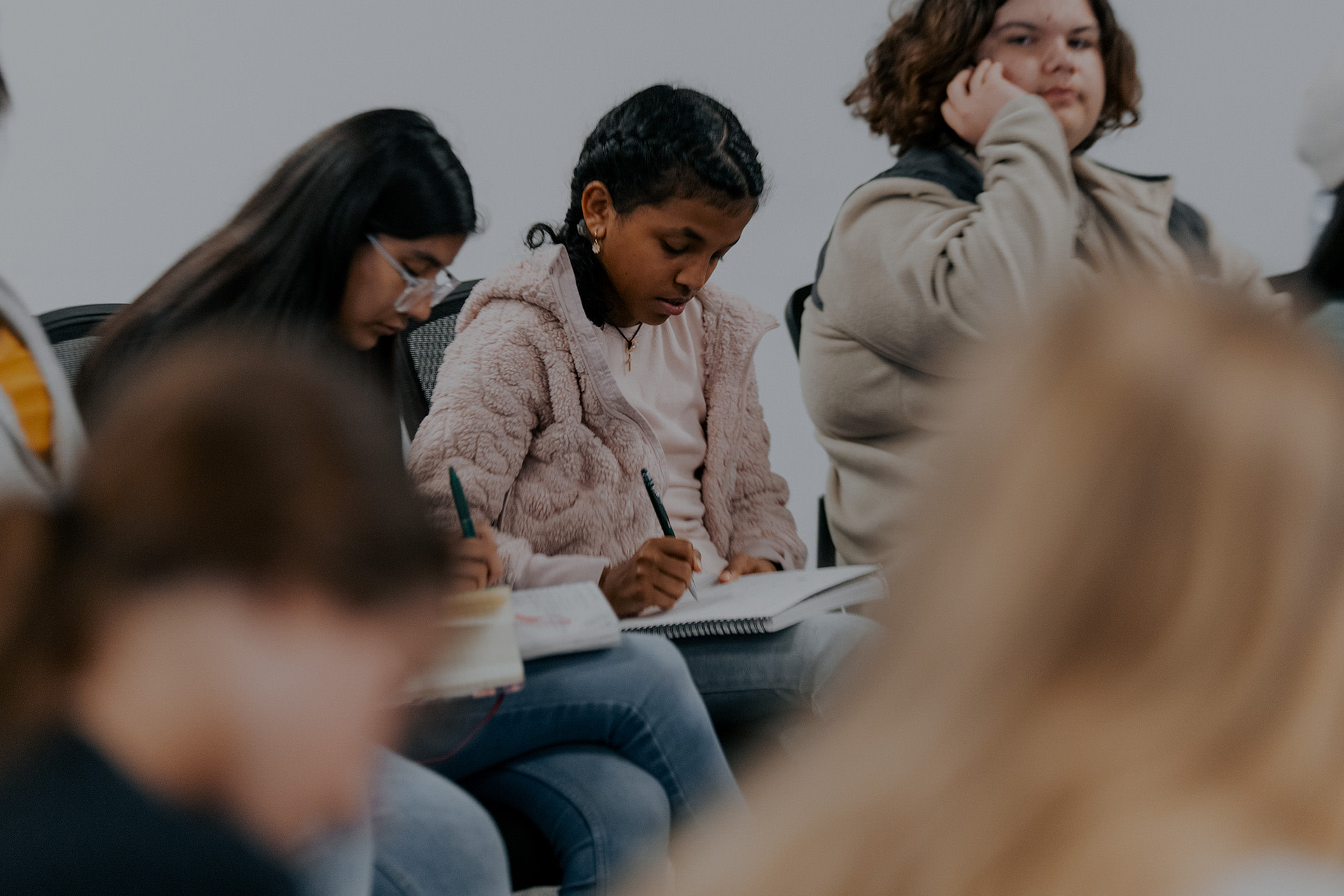 Students work through the Re:generation for Students curriculum, journaling steps of healing and spiritual growth.