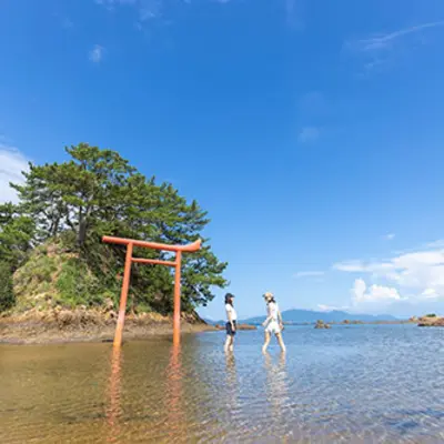 Walk with a local guide (interpreter) on the Kyushu Olle “Munakata-Oshima Course”