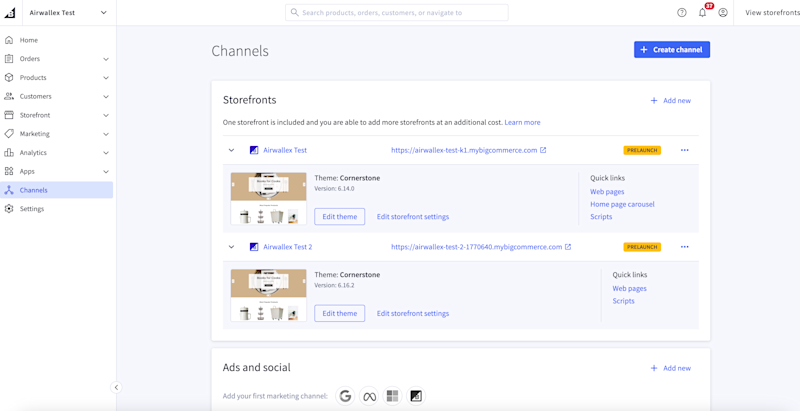 Bigcommerce Multi Storefront