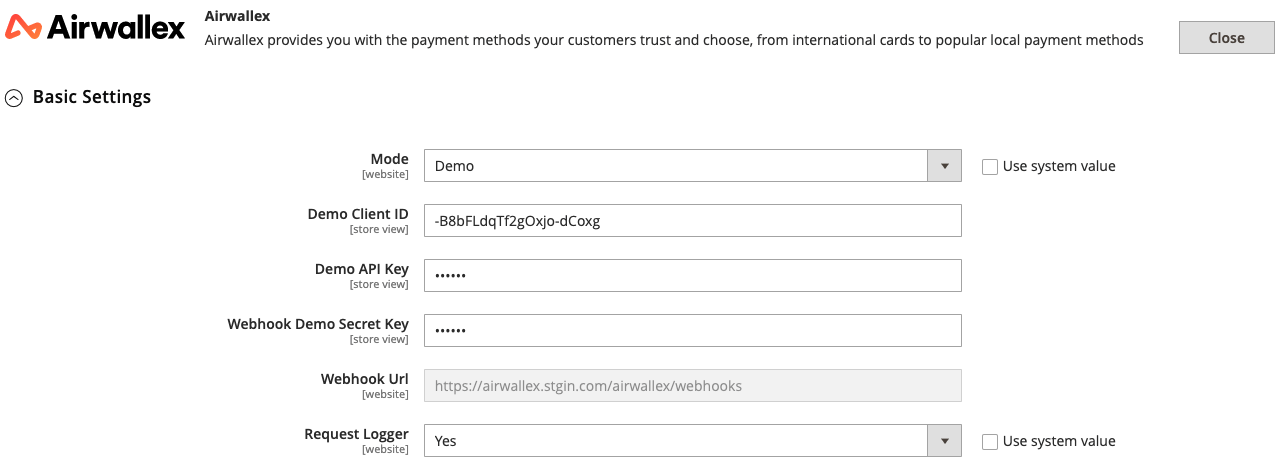 Magento Basic Settings