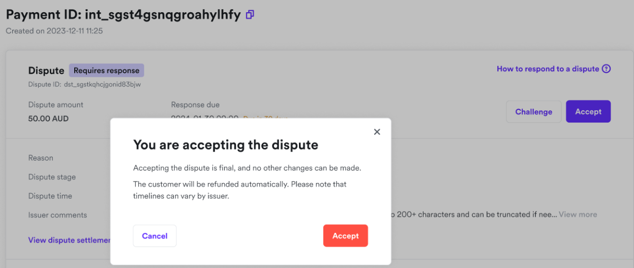 Revamped web-app : Disputes accept