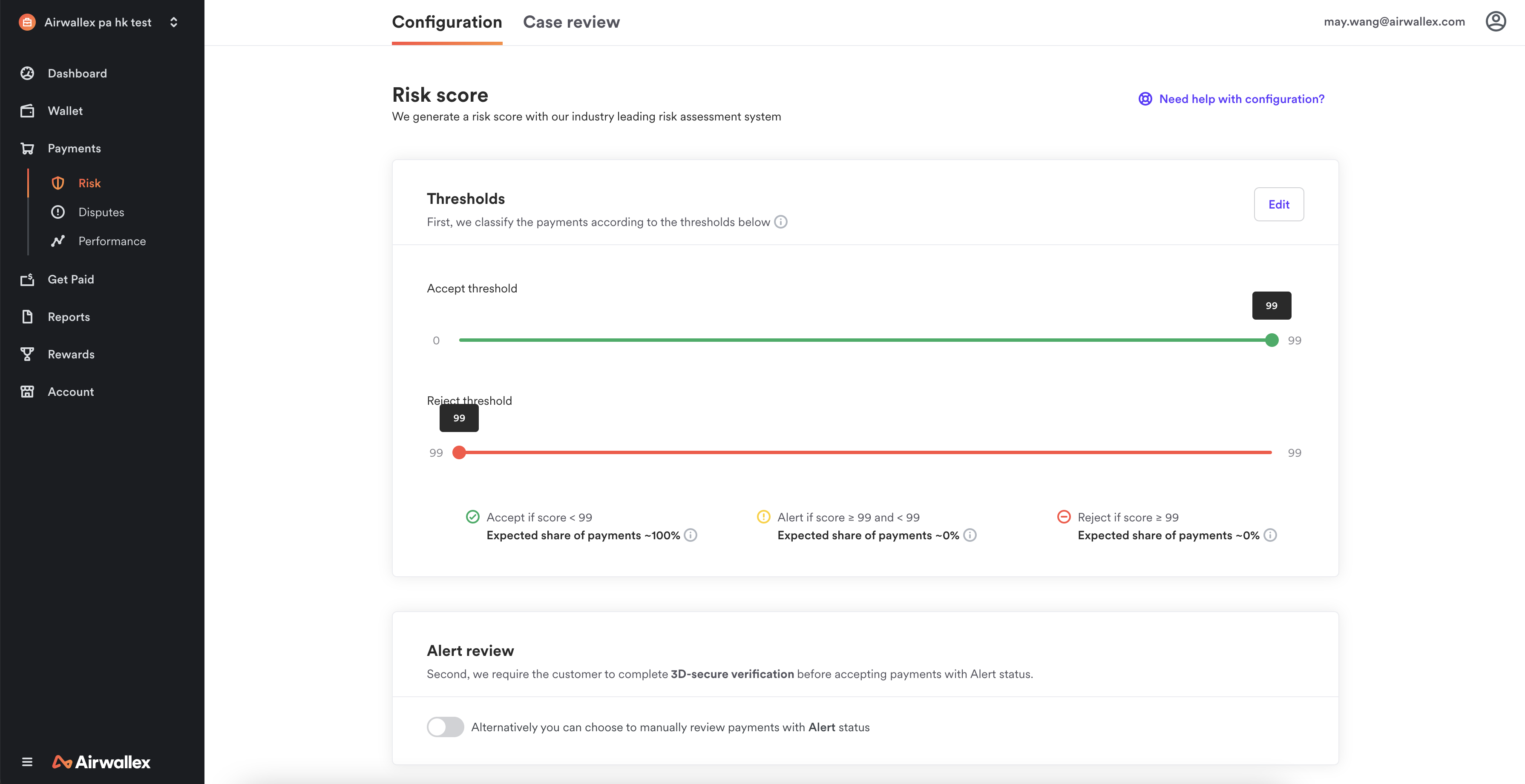 WooCommerce - risk config Step 1