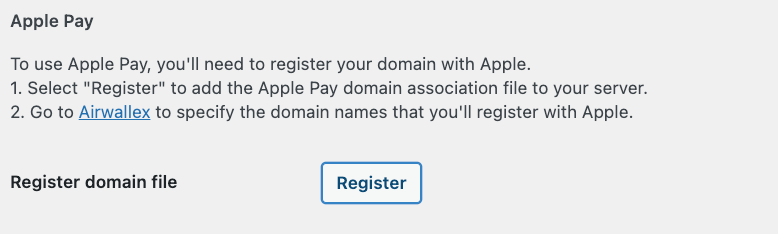 Apple Domain Registration