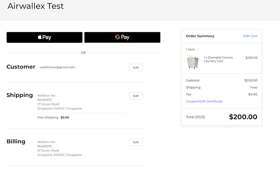 Bigcommerce Checkout Page