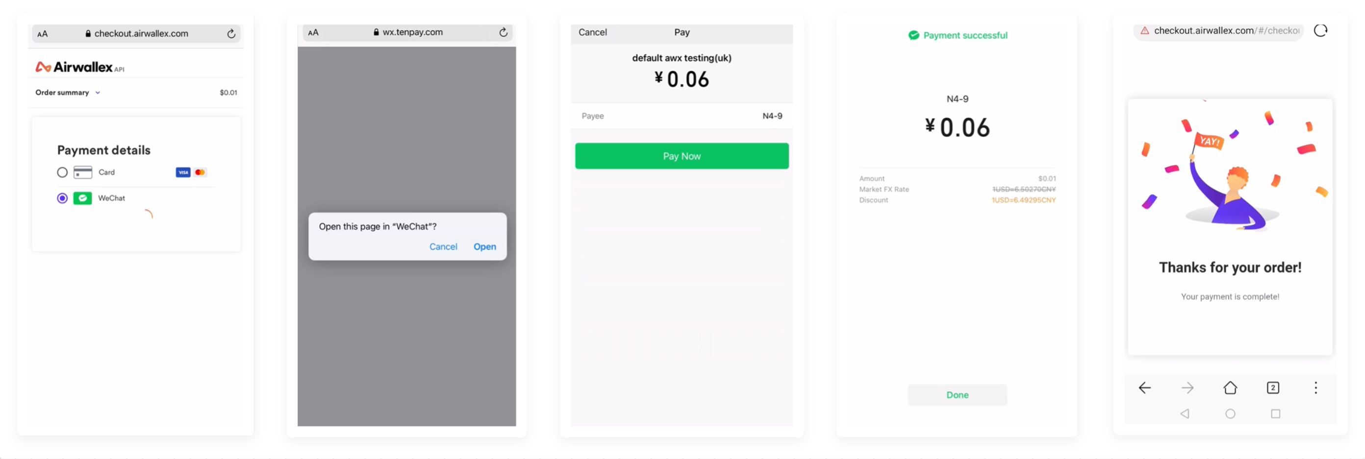 WeChat H5 payment flow