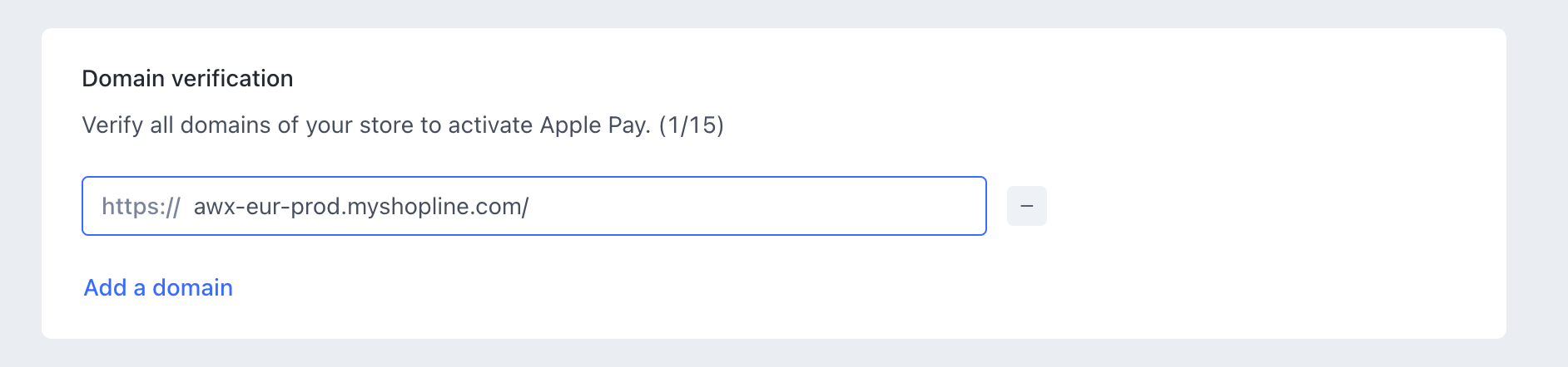 Shopline Apple Pay Domain