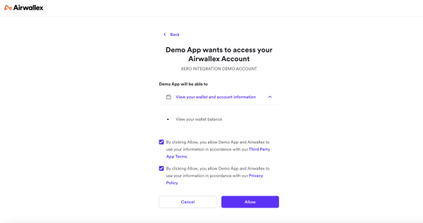 OAuth page