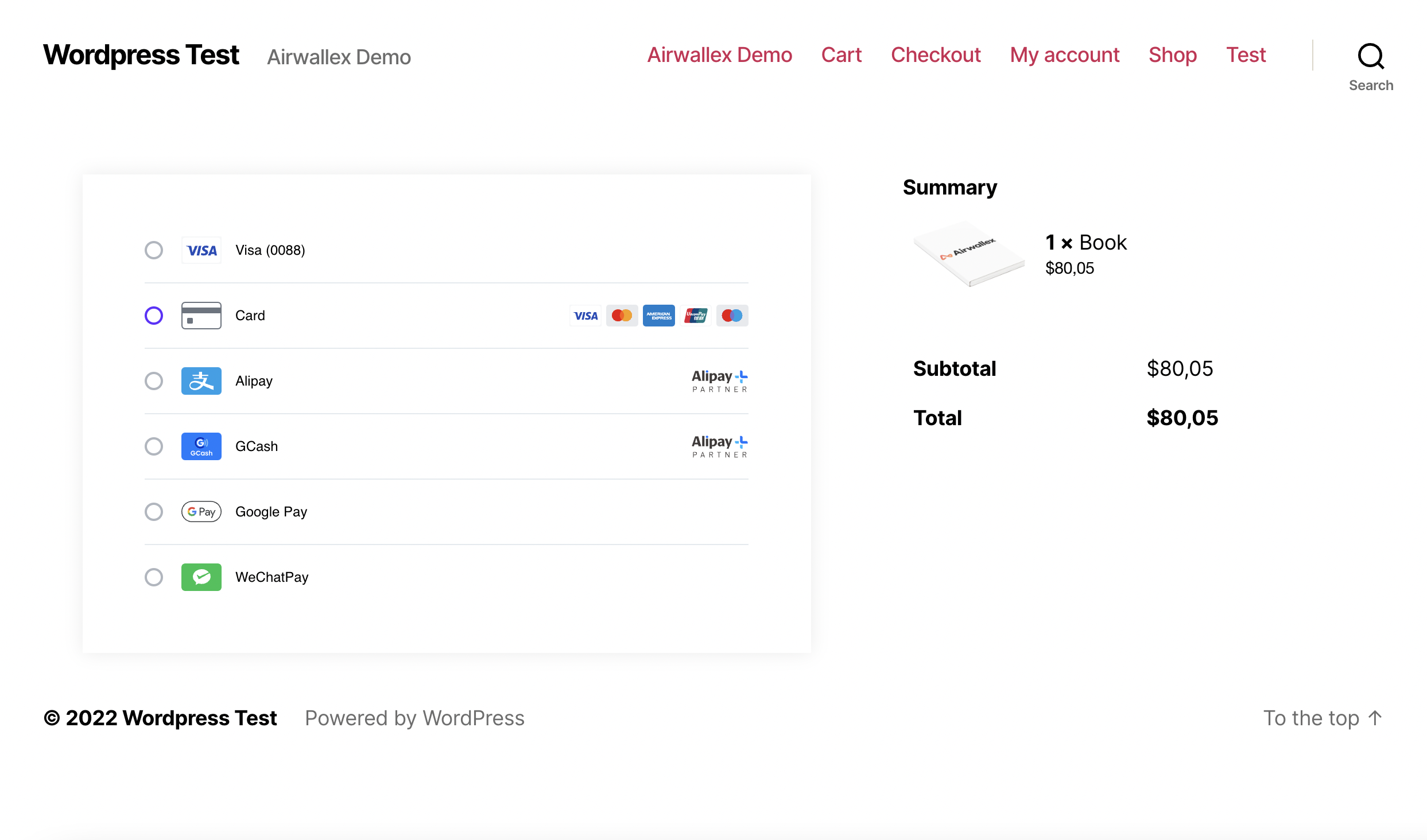 Woocommerce - step 3 - all payment methods - checkout exp - second page