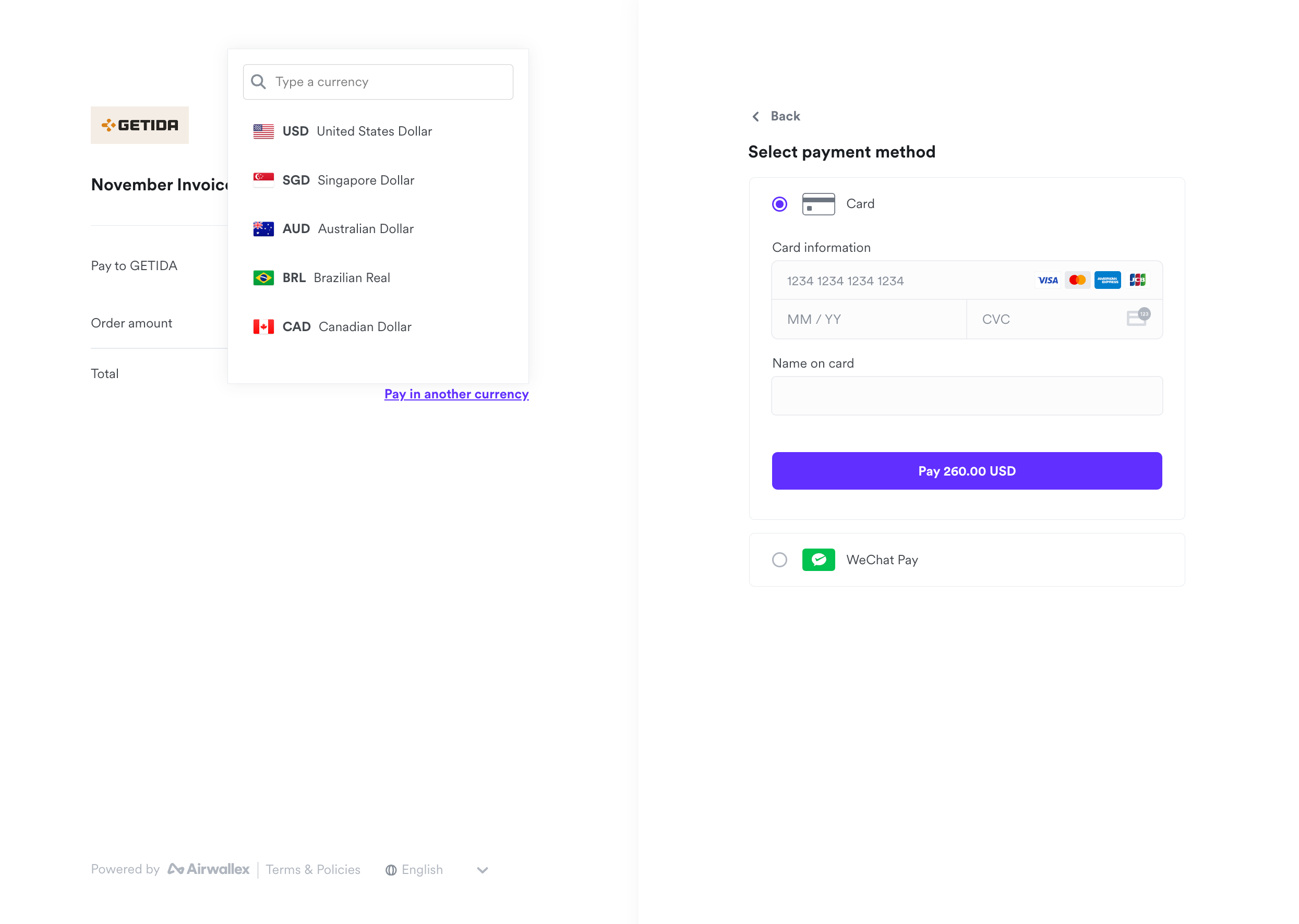 Currency Switching Shopper Payment Links