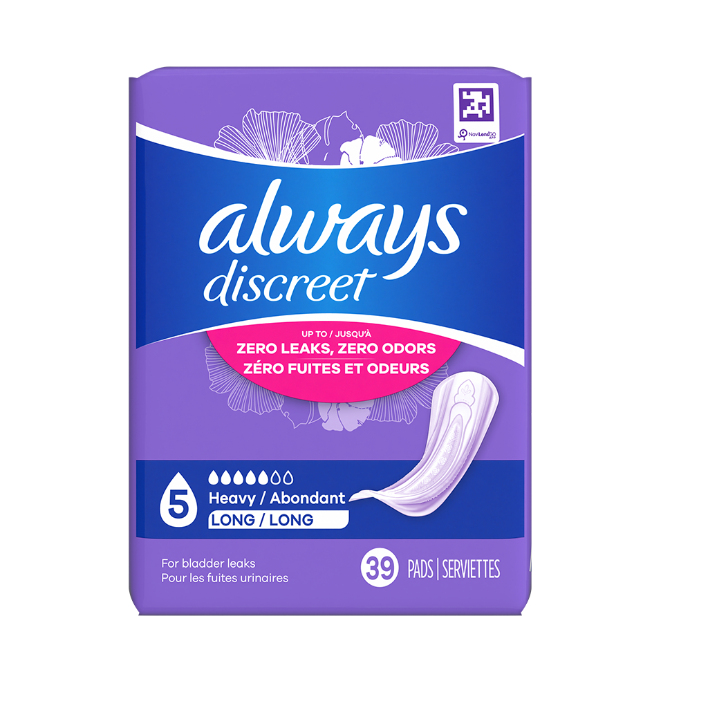 Serviettes Always Discreet, flux abondant, 39