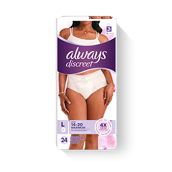 ALWAYS DISCREET for Sensitive Skin Maximum Plus Underwear - Large