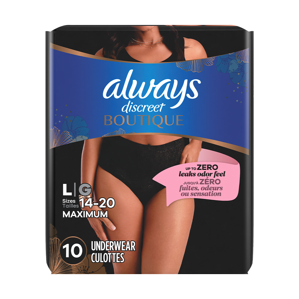 Culotte d’incontinence Always Discreet Boutique, G, Noire 10