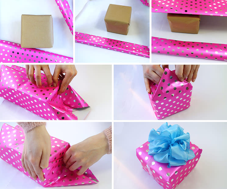 Schritt für Schritt ein Geschenk verpacken - wir zeigen dir, wie es ganz einfach geht!