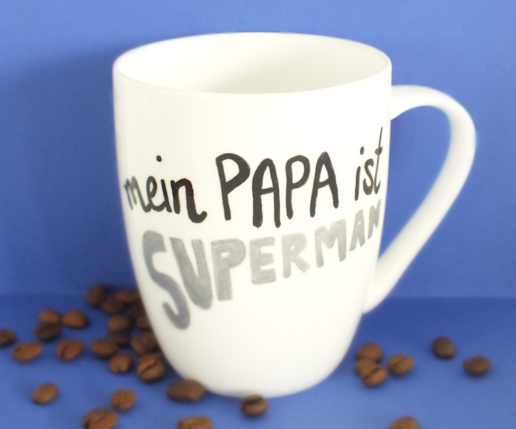 Lieblingsidee 1: Tasse bemalen zum Vatertag