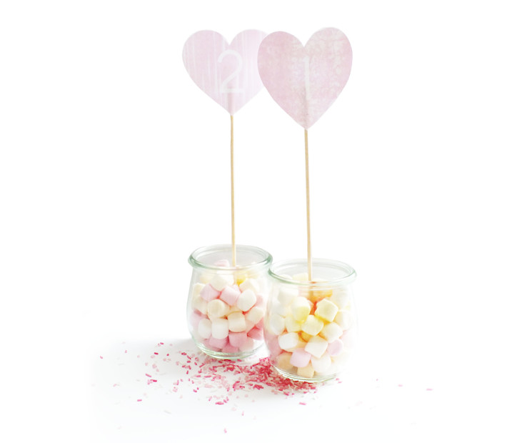 Lieblingsidee 2: Tischnummer mit Marshmallow