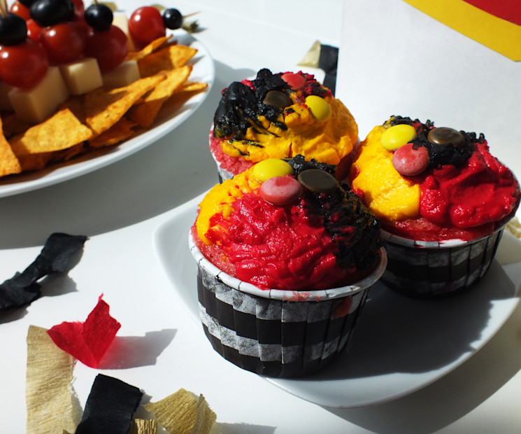 Deutschland-Cupcakes dürfen bei keinem Fußballabend fehlen.