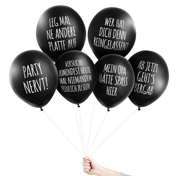 6er-Set Anti-Party Ballons Depri Disko