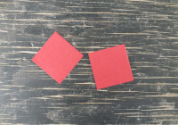 Nikolaus basteln: Material für selbst gebastelten Nikolaus aus Origami-Papier