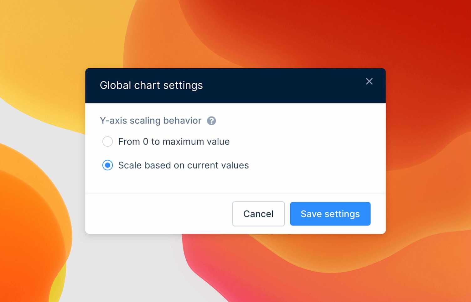 StackScout Global Chart Settings