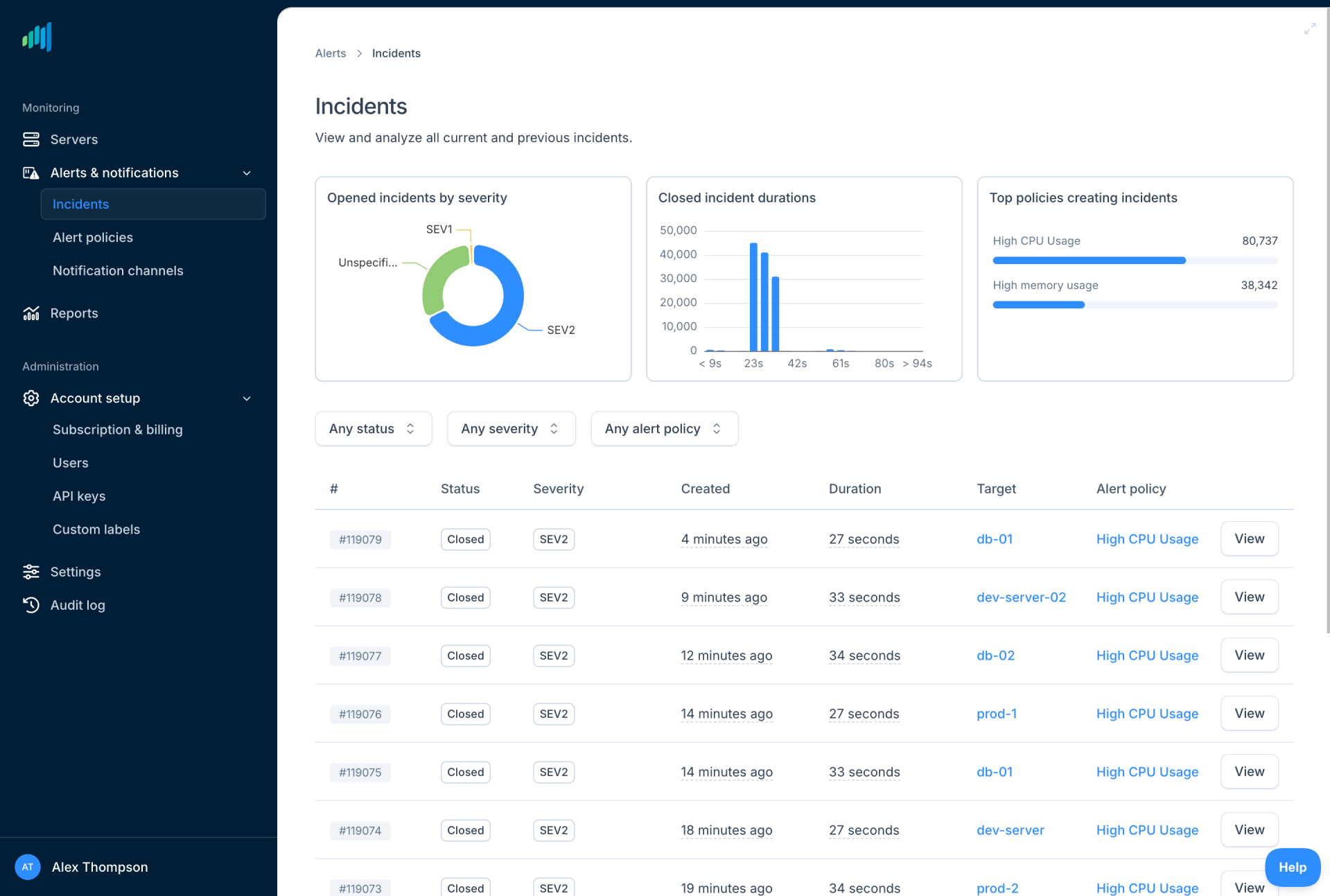 StackScout Notification Channels Screenshot