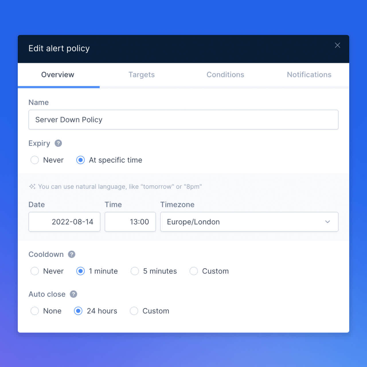 StackScout Alert Policies