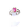 Ring Solitaire w/ 0.70ct Oval Pink Sapphire