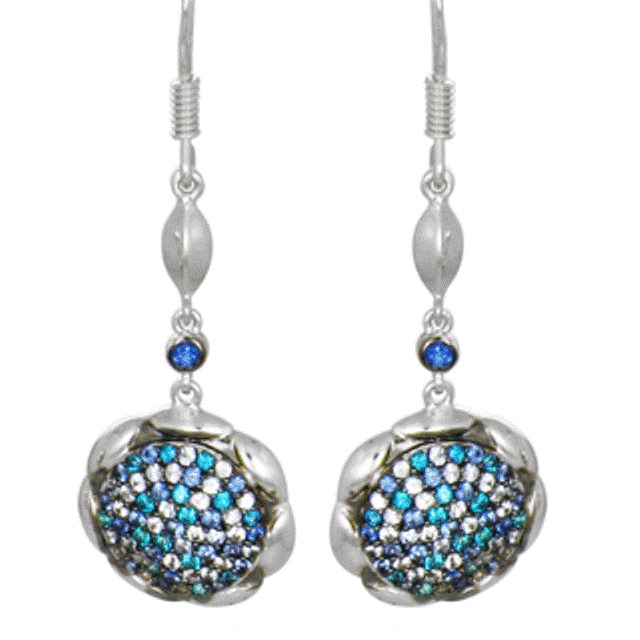 Paradise Blue Disc Earrings