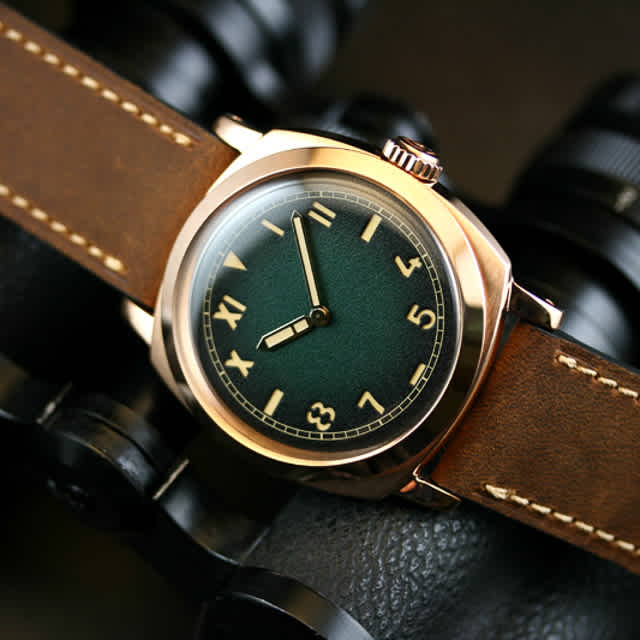 Military Bronze, Green Dial
