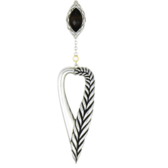 Unity Dagger Heart Pendant Smokey Quartz