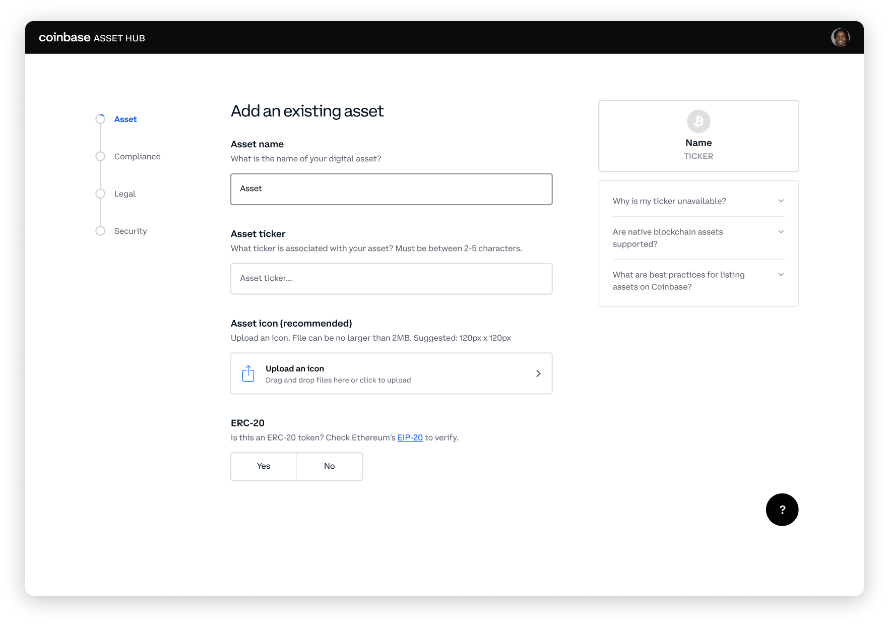 Coinbase Asset Hub