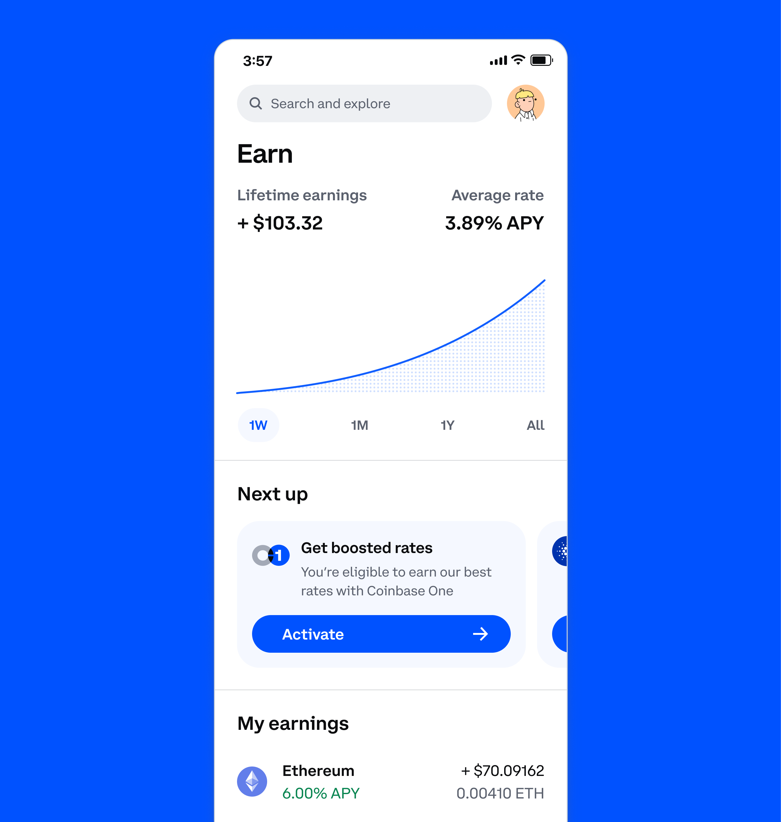 coinbase earning site